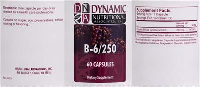 B-6/250 label