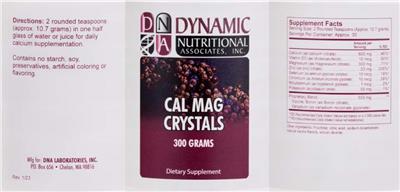 Cal Mag Crystals label