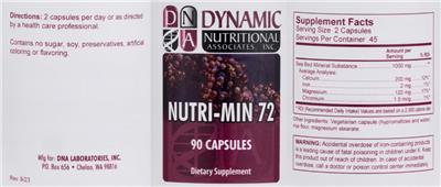 Nutri-Min 72 label