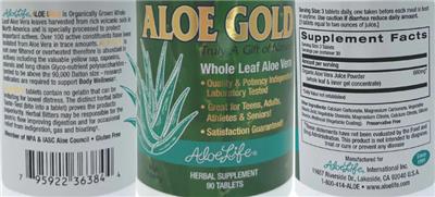 Aloe Gold label