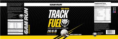 Track Fuel Cookies & Cream Ice Cream label