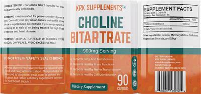 Choline Bitartrate label