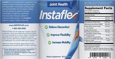 Instaflex Joint Health label
