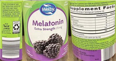 Melatonin 5 mg Extra Strength label