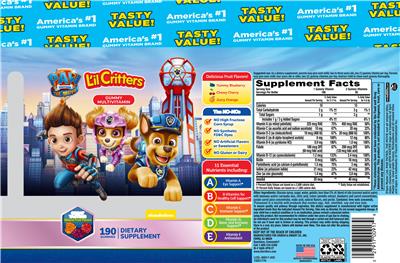 Gummy Multivitamin Paw Patrol The Movie label