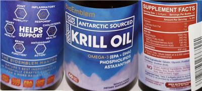 Krill Oill 1000 mg label