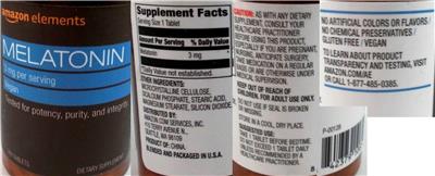 Melatonin 3 mg label