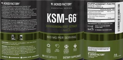 KSM-66 600 mg label