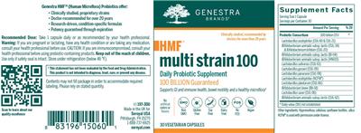 HMF Multi Strain 100 label