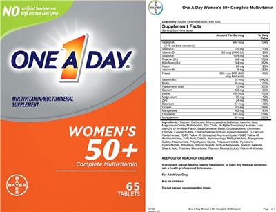 Women's 50+ Complete Multivitamin label