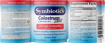 Colostrum Plus Capsules label