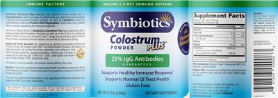 Colostrum Plus Powder label