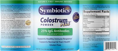 Colostrum Plus Powder label