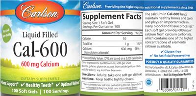 Cal-600 label
