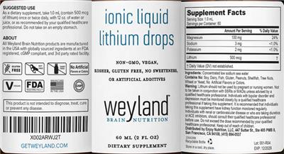 Ionic Liquid Lithium Drops label