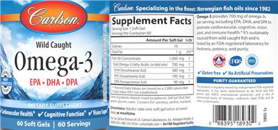 Wild Caught Omega-3 label
