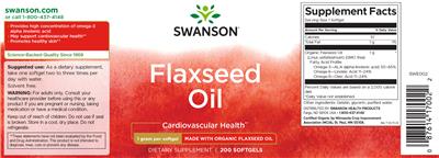 Flaxseed Oil 1 gram label