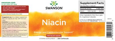Niacin 500 mg label