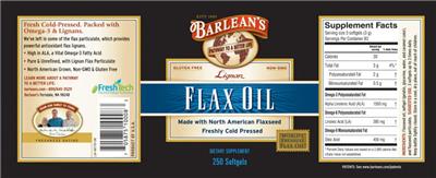 Lignan Flax Oil label