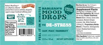 Mood Drops to De-Stress label