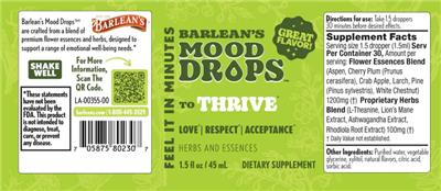 Mood Drops to Thrive label