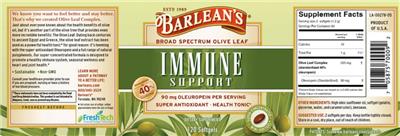 Immune Support label
