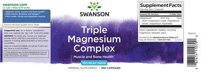 Triple Magnesium Complex 400 mg label