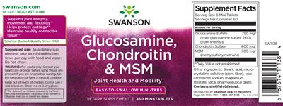Glucosamine, Chondroitin & MSM label