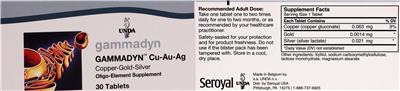Gammadyn Cu-Au-Ag label