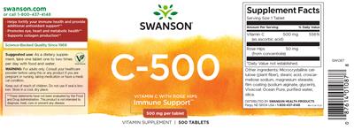 C-500 mg label