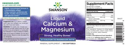 Liquid Calcium & Magnesium label