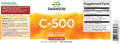 C-500 500 mg label