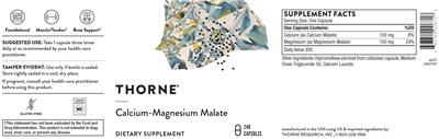 Calcium-Magnesium Malate label