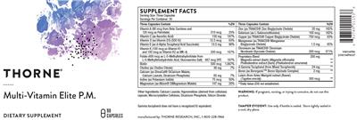 Multi-Vitamin Elite P.M. label