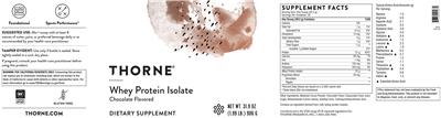 Whey Protein Isolate Chocolate Flavored label