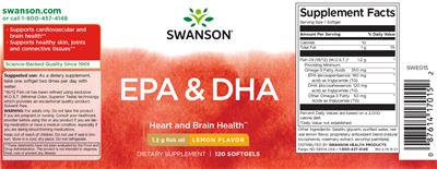 EPA & DHA Lemon Flavor label