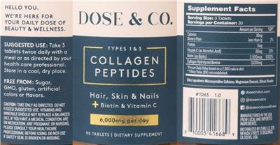 Collagen Peptides label