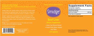Beef Liver label