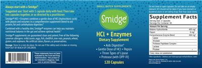 HCl + Enzymes label