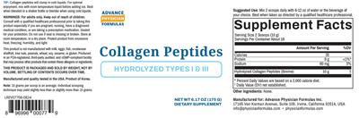 Collagen Peptides label