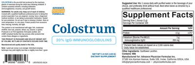Colostrum label