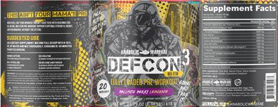 DEFCON3 Mid-Stim Ballistic Berry Lemonade label