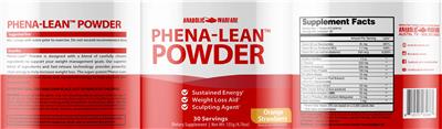 Phena-Lean Powder Orange Strawberry label