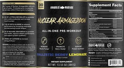 Nuclear Armageddon Ballistic Berry Lemonade label