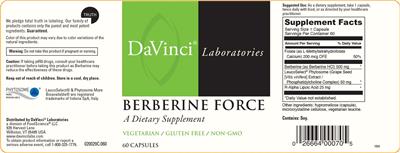 Berberine Force label