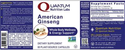 American Ginseng label