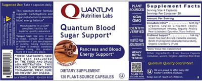 Quantum Blood Sugar Support label