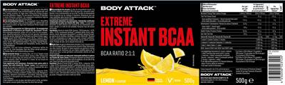 Extreme Instant BCAA Lemon Flavour label