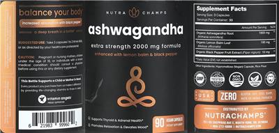 Ashwagandha 2000 mg label