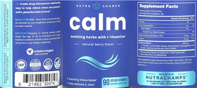 Calm Natural Berry Flavor label